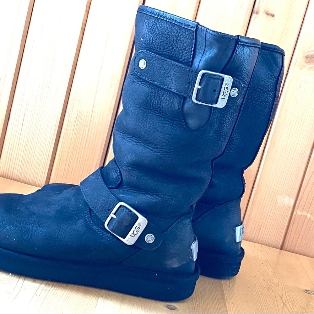 UGG Black Leather Boots